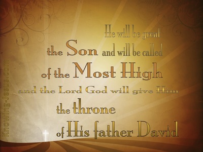 Luke 1:32 The Throne Of David (brown)